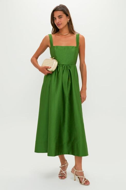 Tuckernuck Dresses & Skirts - NWOT Tuckernuck Green Dupioni Esme Midi Dress